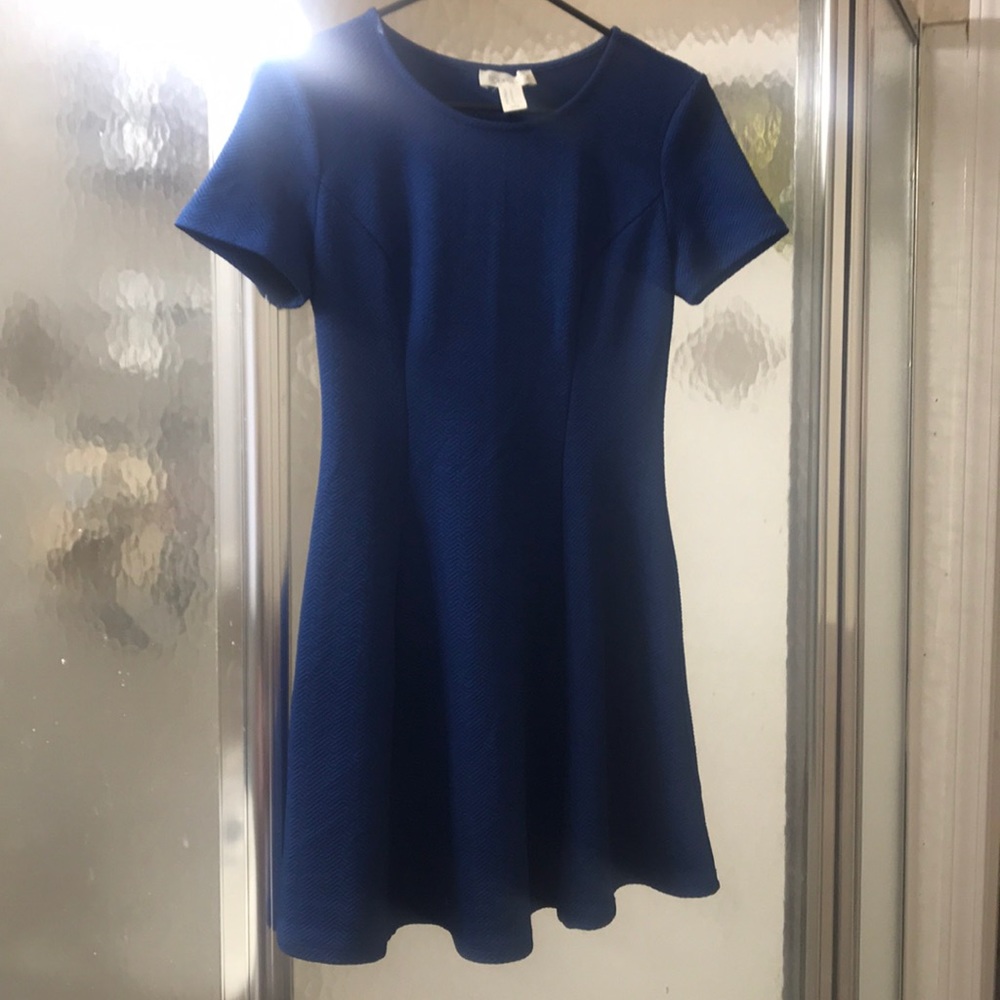 A line royal blue dress